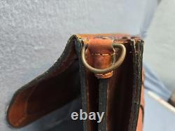 Vintage Rare Cypress Tequila Herrandura Locking Leather Briefcase Brown No strap
