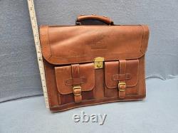 Vintage Rare Cypress Tequila Herrandura Locking Leather Briefcase Brown No strap