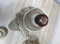 Vintage Rare Jorongo Tequila Empty DECANTERS Mayan Gods, Calendar, Seated Player