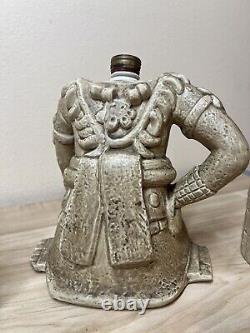 Vintage Rare Jorongo Tequila Empty DECANTERS Mayan Gods, Calendar, Seated Player