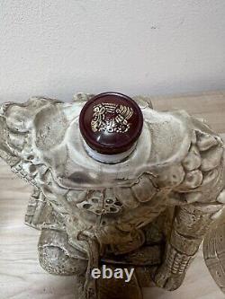 Vintage Rare Jorongo Tequila Empty DECANTERS Mayan Gods, Calendar, Seated Player