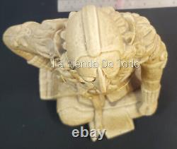 Vintage Rare Jorongo Tequila Empty Decanter Sitting Maya Aztec Ball Player Read