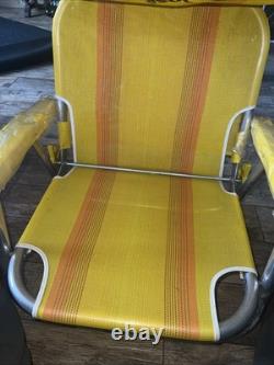 Vintage Rare José Cuervo tequila Long Beach chair Promo 1982 Lawn Chair