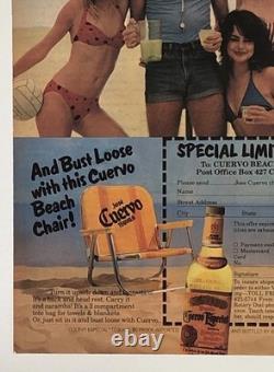 Vintage Rare José Cuervo tequila Long Beach chair Promo 1982 Lawn Chair