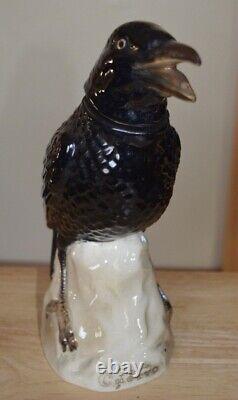 Vintage Rare Tequila Jose Cuervo Black Raven/Crow Made in Germany Decanter Empty