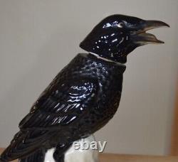 Vintage Rare Tequila Jose Cuervo Black Raven/Crow Made in Germany Decanter Empty