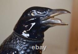 Vintage Rare Tequila Jose Cuervo Black Raven/Crow Made in Germany Decanter Empty