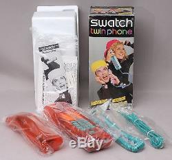 Vintage Retro 1980s SWATCH Twin Phone 2-in-1 Telephone (Tequila Sunrise) NEW