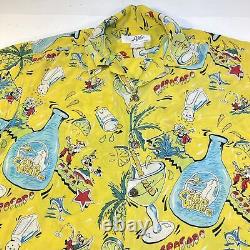 Vintage Sammy Hagar CABO WABO Cantina Tequila HAWAIIAN 100% SILK SHIRT L Alive
