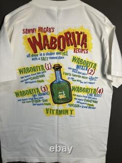 Vintage Sammy Hagar CABO WABO Tequila 1st Gen Blue Bottle Waborita L Shirt Rare