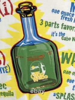 Vintage Sammy Hagar CABO WABO Tequila 1st Gen Blue Bottle Waborita L Shirt Rare