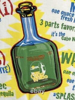 Vintage Sammy Hagar CABO WABO Tequila 1st Gen Blue Bottle Waborita L Shirt Rare
