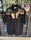 Vintage Scully Embroidered Short Sleeve Shirt Beach Tequila Sunrise Large