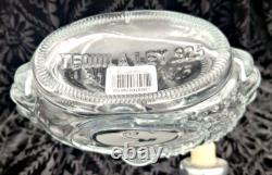 Vintage TEQUILA LEY. 925 EMPTY Art Crystal Bottle Pewter Dragon Metal Stopper