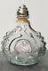 Vintage Tequila Ley. 925 Empty Bottle Dragon Design Silver Colored Metal Stopper