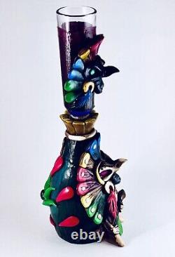 Vintage Teotihuacan Tequila Bottle Shot Glass Sculpted Art Aztec Mayan Tiki Mug