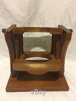 Vintage Tequila Cazadores 1/2 Gallon Bottle with Vintage Wooden Stand Dispenser
