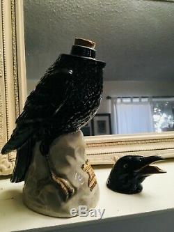 Vintage Tequila Jose Cuervo Crow Decanter / bottle Made in Germany Raven / Black