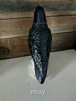 Vintage Tequila Jose Cuervo Crow Decanter / bottle Made in Germany Raven / Black
