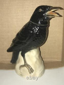 Vintage Tequila Jose Cuervo Crow Raven Decanter Or Bottle Made in Germany Empty