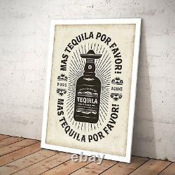 Vintage Tequila Mexican Bar Cafe Decor Art Poster Print A3 A2 A1 A0 Framed