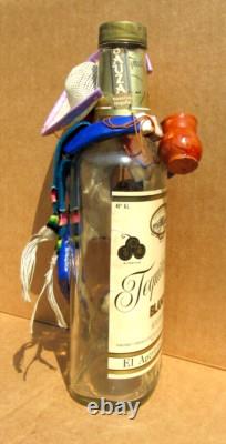 Vintage Tequila Sauza Bottle With a Vaquero / Mexican Cowboy & Pottery Attached