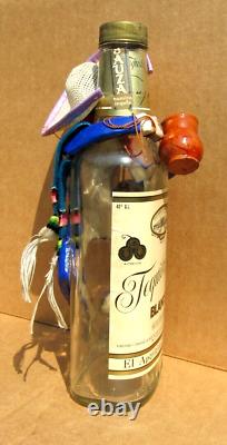 Vintage Tequila Sauza Bottle With a Vaquero / Mexican Cowboy & Pottery Attached