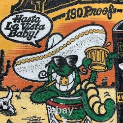 Vintage Tequila Sweatshirt Pullover Adios Mexico Tijuana Graphic Logo Size M