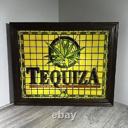 Vintage Tequiza Tequila Lighted Sign 32x 26 Bar Beer Pub Man Cave Agave Plant