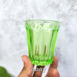 Vintage Unique Neon Green Glass Tequila Shot Tumbler Barware Decorative GT244