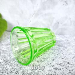 Vintage Unique Neon Green Glass Tequila Shot Tumbler Barware Decorative GT244