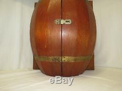 Vintage Wood Mini Bar Barrel Whiskey Gin Tequila Rum Wall Hanging Man Cave
