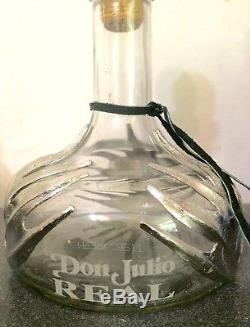Vintage and Rare Empty Don Julio Real Tequila Anejo Metal Canister Set