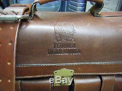 Vintage tequila executive-leather Messenger-Travel-Briefcase laptop shoulder