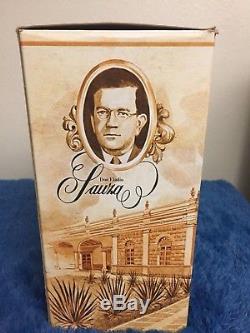 Vintage tequila sauza tres generaciones, box and bottle