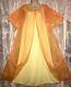 Vtg Tequila Sunrise Chiffon Peignoir Robe Nightgown Negligee Gown Set Xl ++