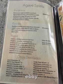 WDW Epcot World Showcase Mexico La Cava del Tequila De San Angel Inn Drink Menu