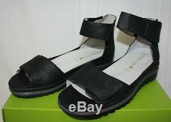 Waldlaufer Marigold Hakura Ankle Strap Sandals Tequila Black Leather Shoes New