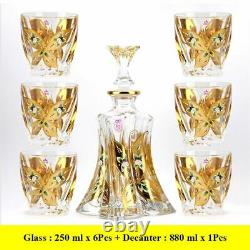 Whiskey Decanter And Glasses Set Decorative Bourbon Scotch Rum Tequila Bottle