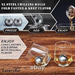 Whiskey Decanter Set with Glasses 4ChillBall Tequila Bourbon Decanter Whiskey