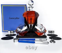 Whiskey Decanter Set with Glasses &4IceCube, Tequila Bourbon Whiskey