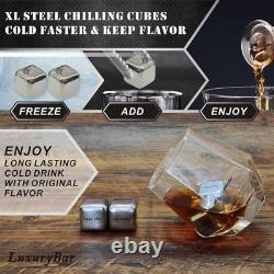 Whiskey Decanter Set with Glasses &4IceCube, Tequila Bourbon Whiskey