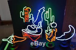 Wholesale Seven Southwest Neon Sculptures Chili Tequila Cactus Cowboy Wolf Moon