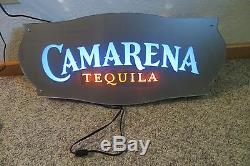 Working Lighted Original Camarena Tequila Advertising Display Sign In Box