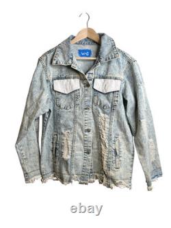Wren and Glory Hand Painted Coffee Tequila Denim Jacket Medium Limited Edition